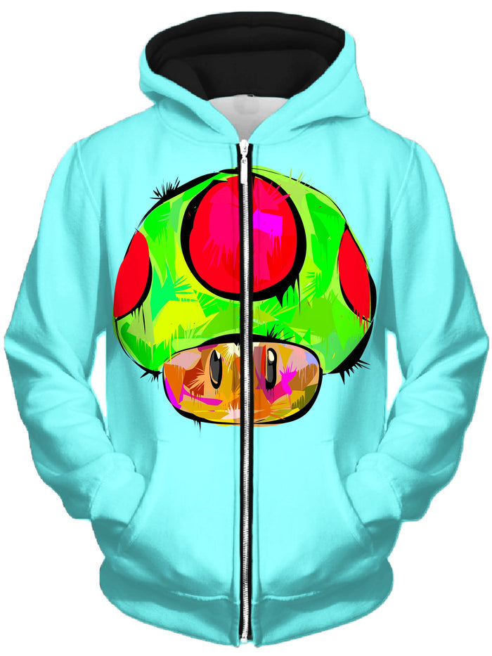 1 Up Unisex Zip-Up Hoodie Technodrome Epic Hoodie