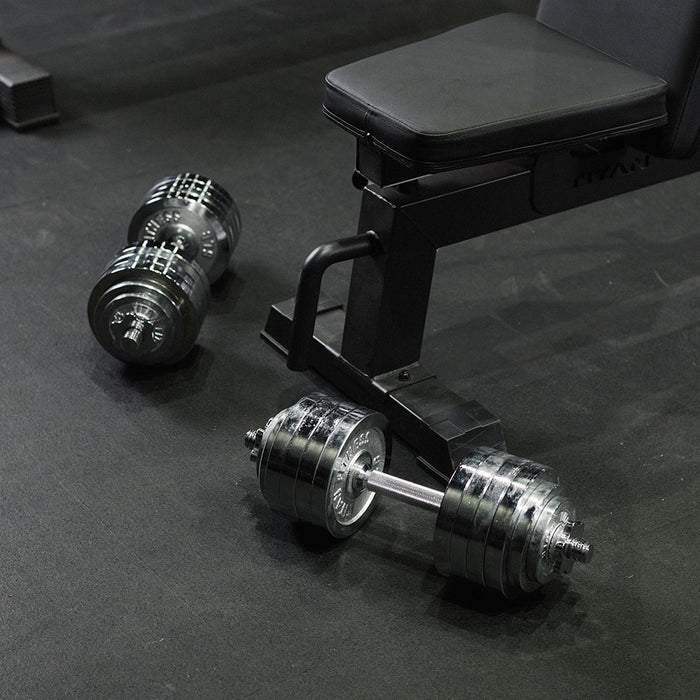 105 LB Set Adjustable Chrome Dumbbells