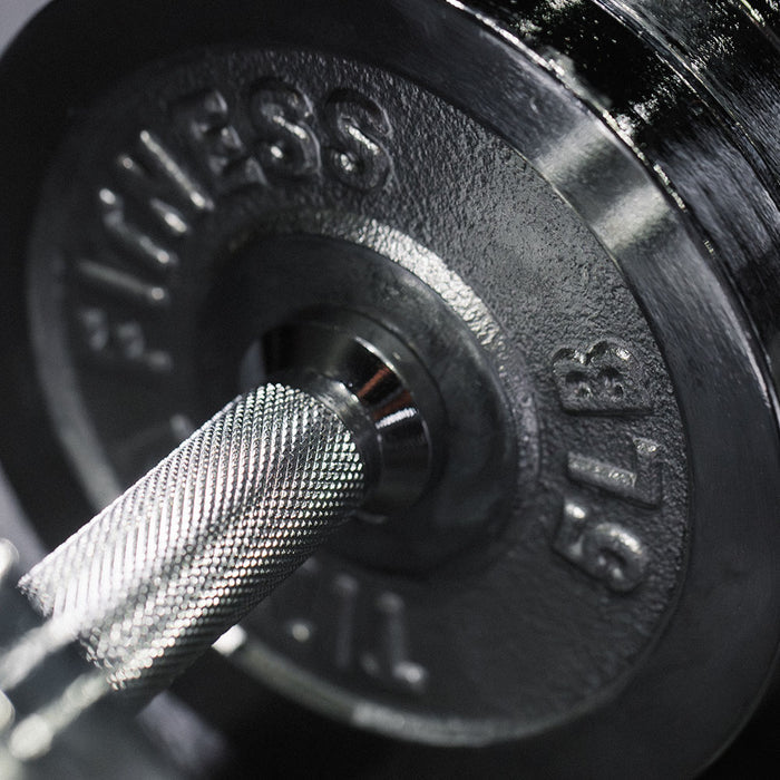 105 LB Set Adjustable Chrome Dumbbells