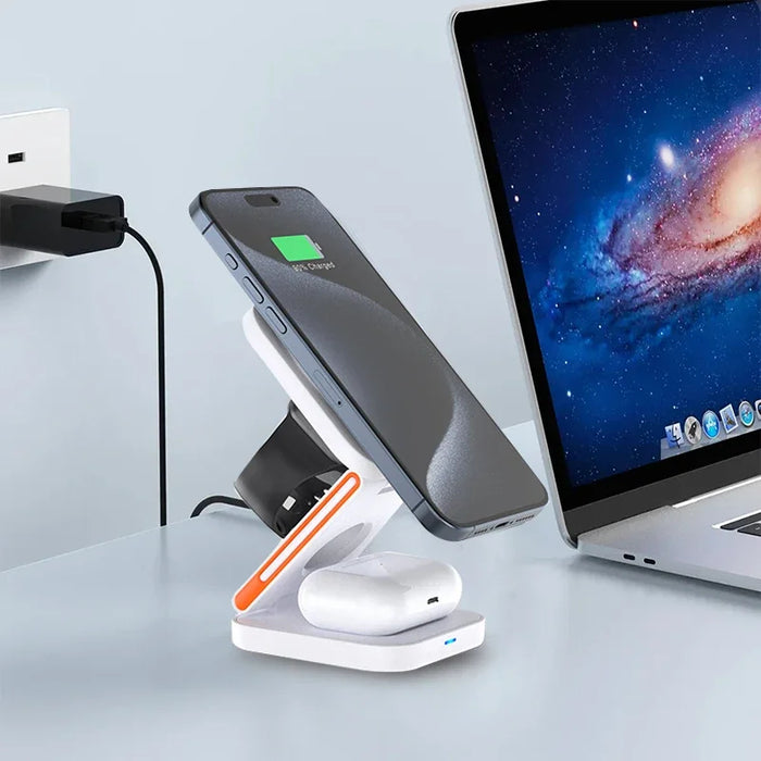 3 in 1 Foldable Charging Station - Versatile and Space-Saving Solution - RFE Marketing Ventures