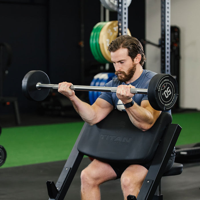 40 LB Straight Fixed Rubber Barbell