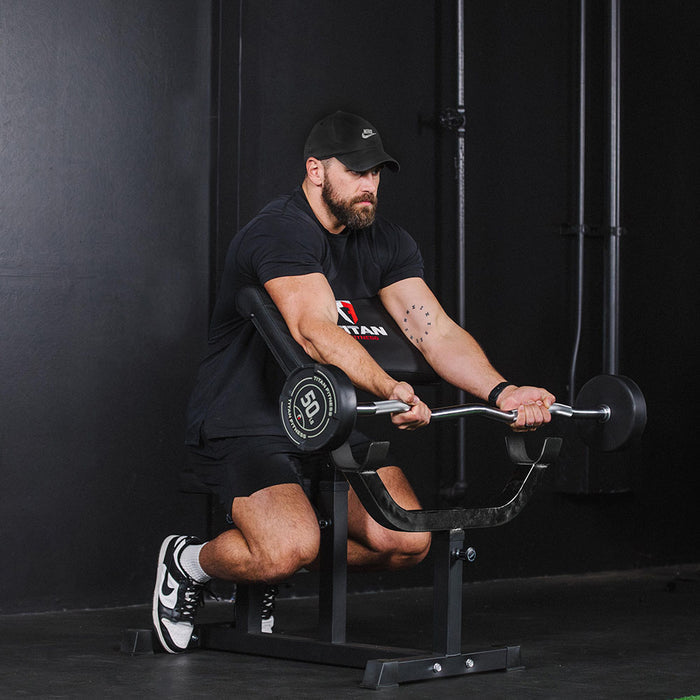50 LB EZ Curl Fixed Urethane Barbell