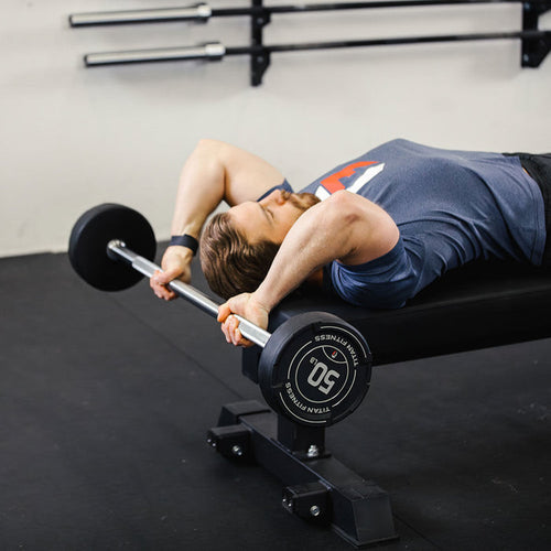 60 LB Straight Fixed Rubber Barbell