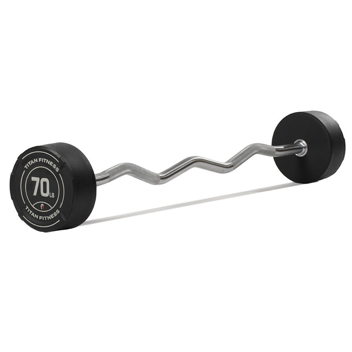 70 LB EZ Curl Fixed Urethane Barbell