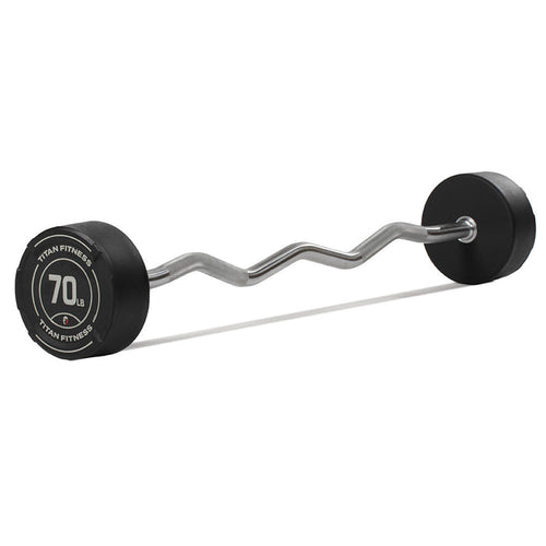 70 LB EZ Curl Fixed Urethane Barbell