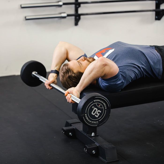70 LB Straight Fixed Rubber Barbell