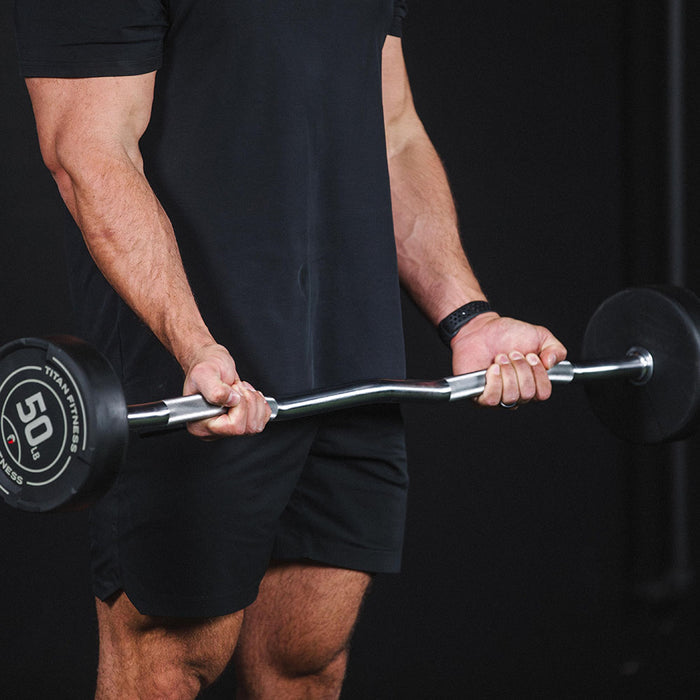 80 LB EZ Curl Fixed Urethane Barbell