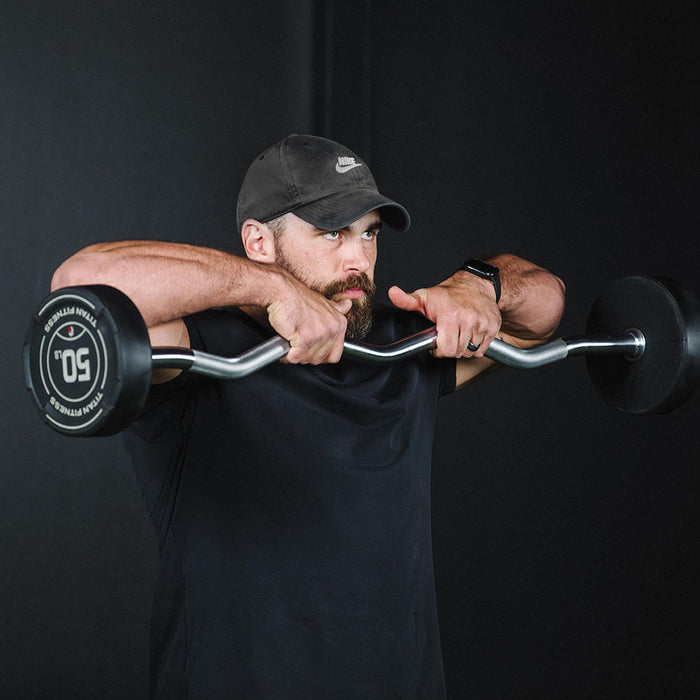 80 LB EZ Curl Fixed Urethane Barbell