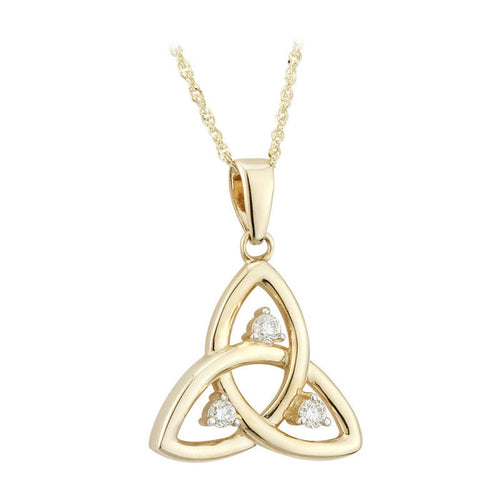 9k Gold Trinity Knot Necklace