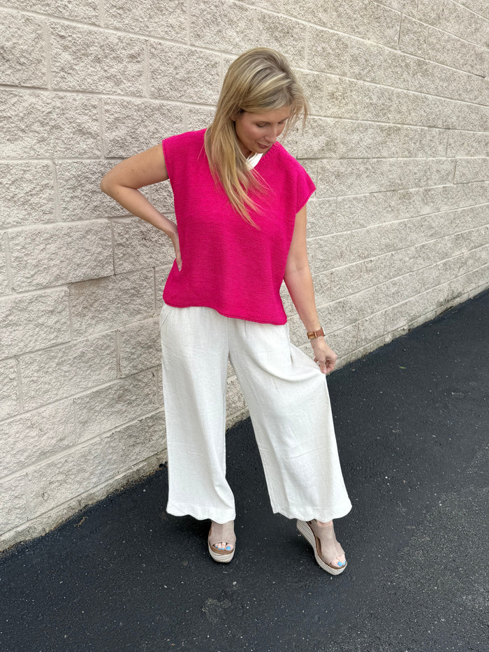 The Avery Oversized Side-Slit Sweater Vest