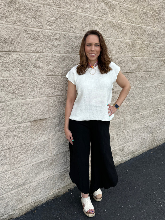 The Avery Oversized Side-Slit Sweater Vest