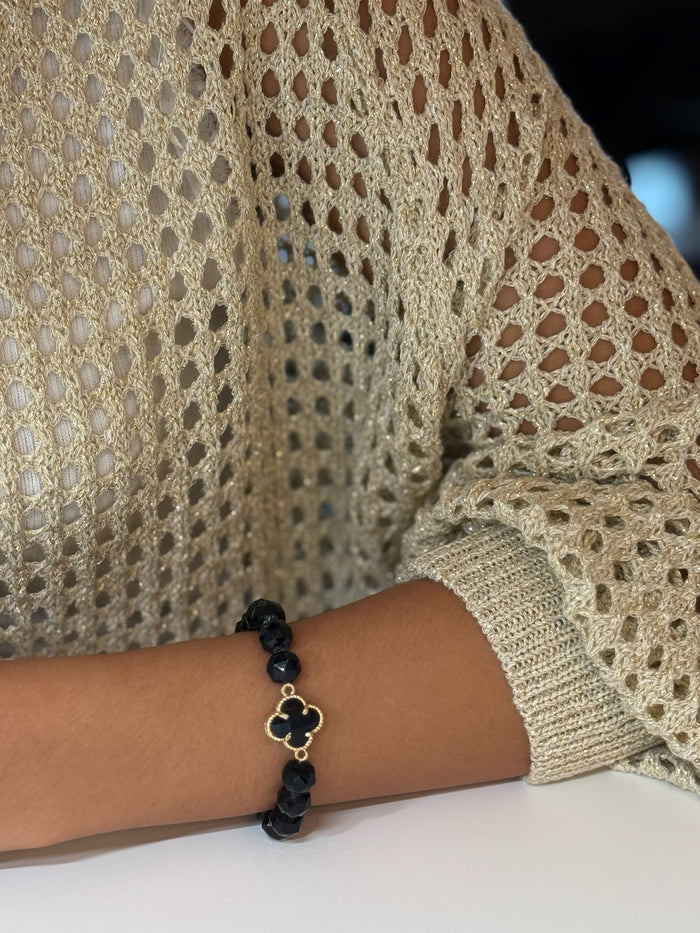 Abital Black Clover Bracelet