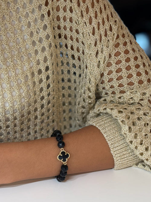 Abital Black Clover Bracelet
