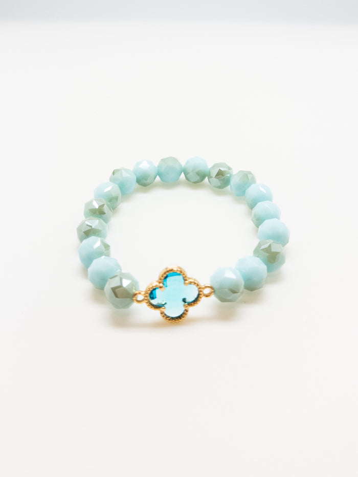 Abital Blue Clover Bracelet