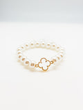 Abital Pearl Clover Bracelet in Gold