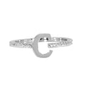Adjustable Love Letter White Gold Ring | C