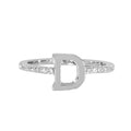Adjustable Love Letter White Gold Ring | D