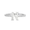 Adjustable Love Letter White Gold Ring | N