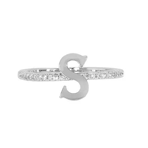 Adjustable Love Letter White Gold Ring | S