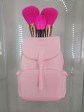 Adorable Pink Backpack Makeup Brush Holder - Stylish Organizer for Glam Lovers - RFE Marketing Ventures