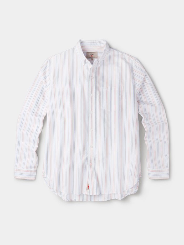 Aubin Multi Colourful Stripe Aldridge Oxford Button Down Shirt | Oxford Shirt