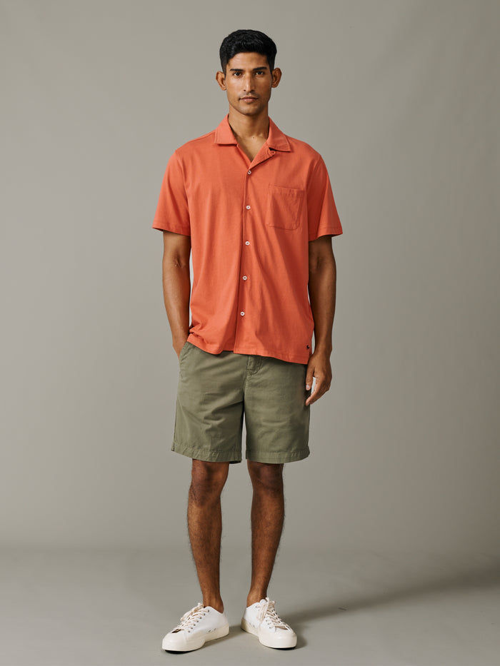 Aubin Coral Aldwin Jersey Shirt | Short Sleeve Shirt