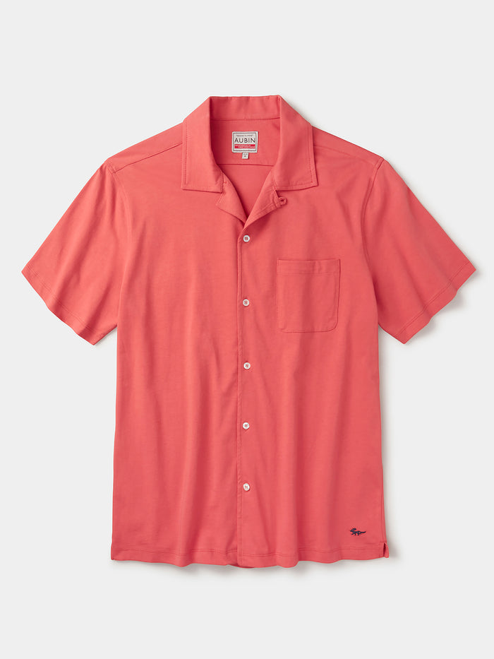 Aubin Coral Aldwin Jersey Shirt | Short Sleeve Shirt