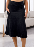 Alyssa Cotton Skirt Black Denim - Versatile Style for Every Occasion