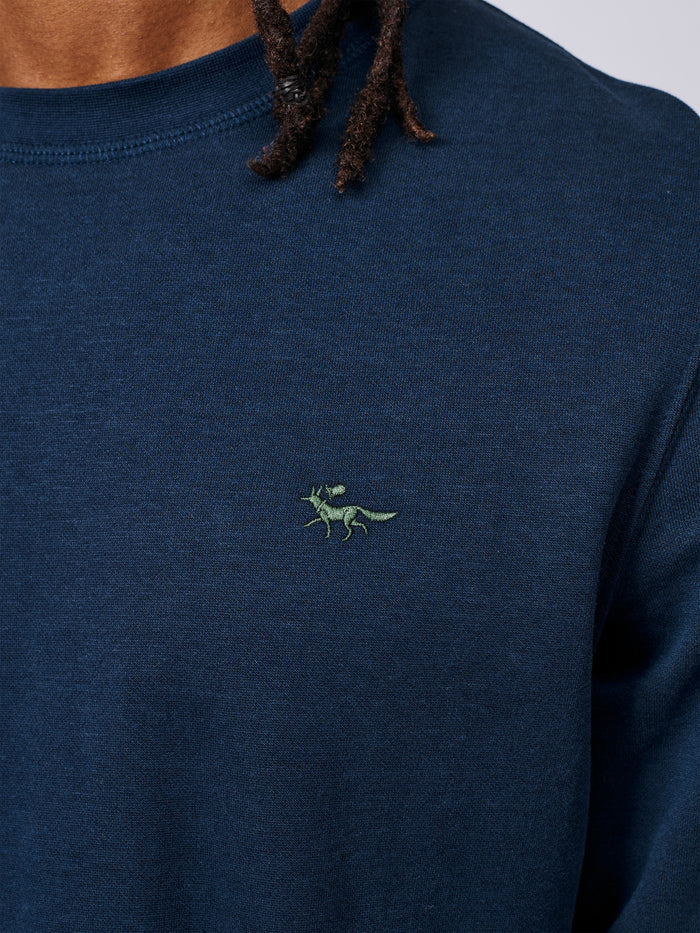Aubin Navy Anderson Interlock Long Sleeve T-Shirt | Long Sleeve Tee