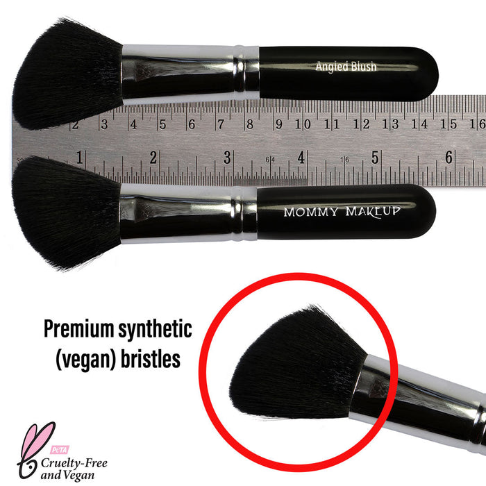 Angled Blush Brush - Hand cut, Vegan, Cruelty-free - RFE Marketing Ventures