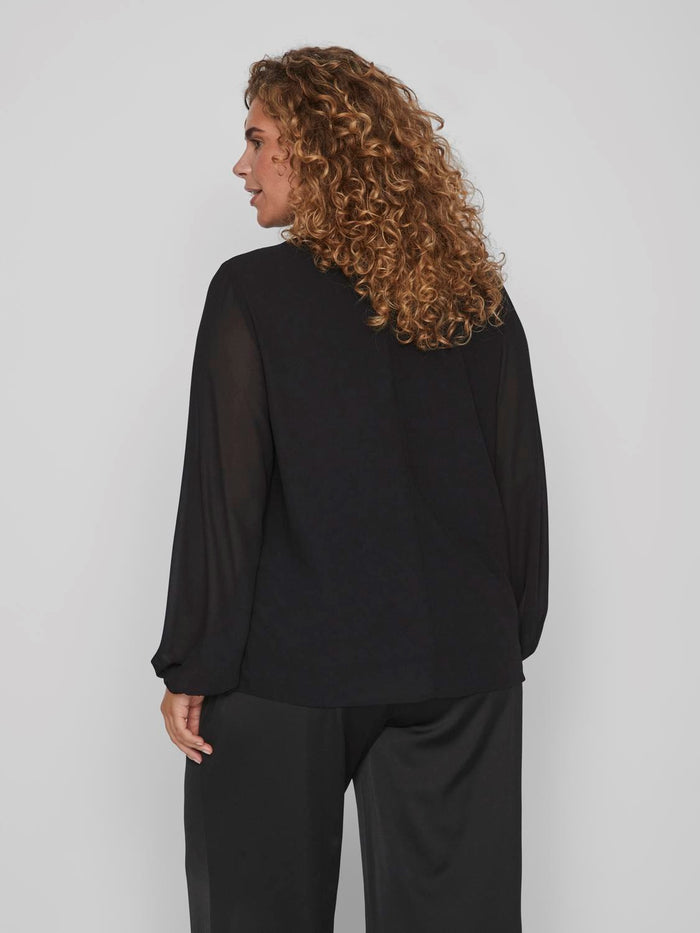 Anlis V-Neck Top (Black)