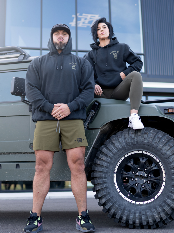 ANTHEM HOODIE - BLACK/OLIVE