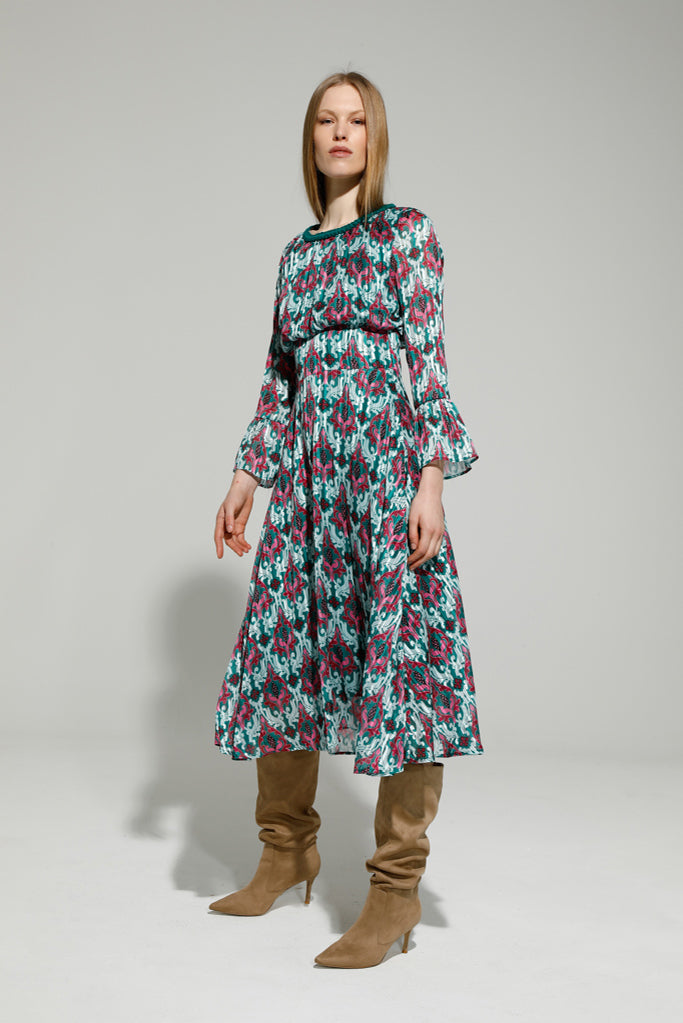 ARBOUR DRESS (GREEN/PINK)
