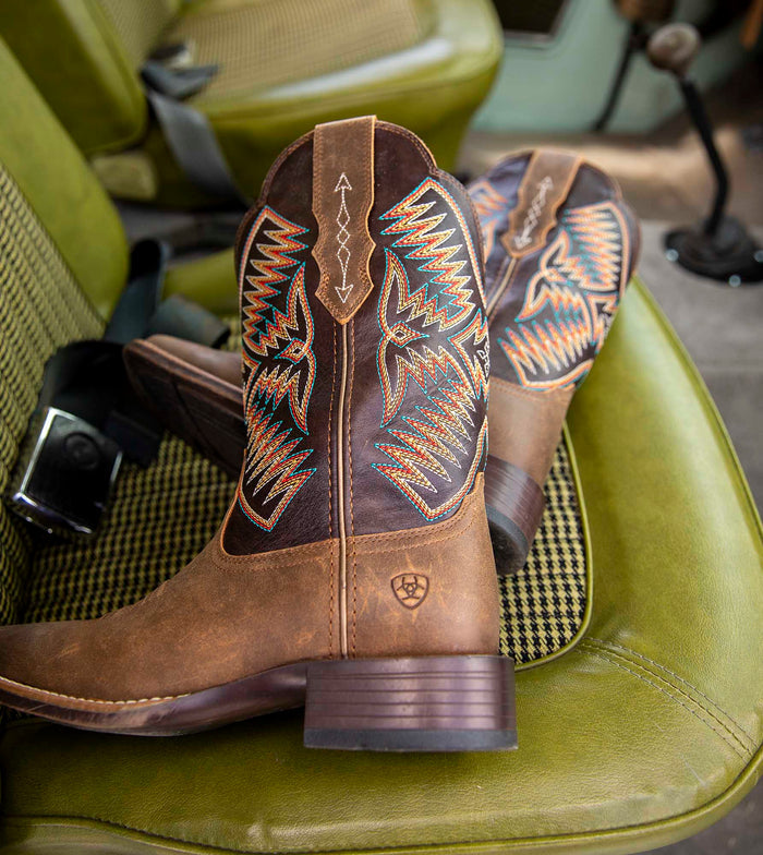 Jeffers - Ariat Women's Odessa StretchFit Western Boot, Fateful Brown - 6.5 - Fateful Brown