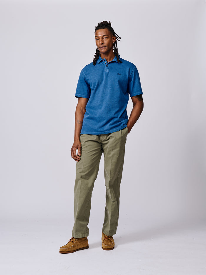 Aubin Cobalt Arkwright Heavyweight Jersey Polo | Polo Shirts
