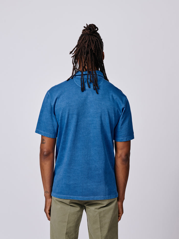 Aubin Cobalt Arkwright Heavyweight Jersey Polo | Polo Shirts