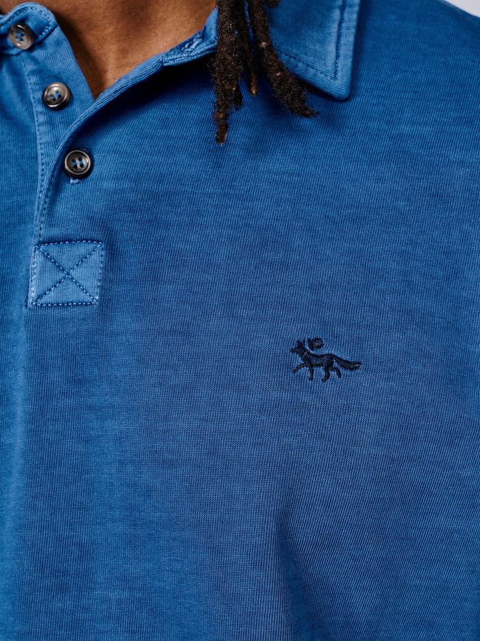 Aubin Cobalt Arkwright Heavyweight Jersey Polo | Polo Shirts
