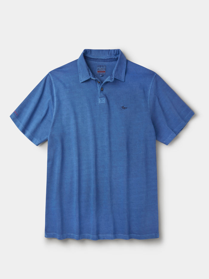 Aubin Cobalt Arkwright Heavyweight Jersey Polo | Polo Shirts
