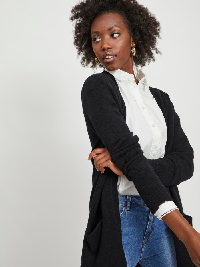 Ashley Open Knit Cardigan (Black)