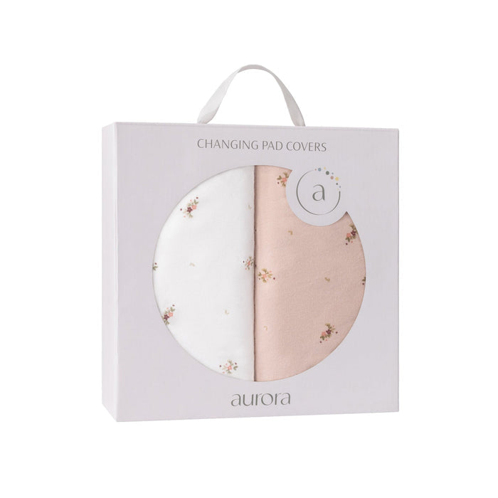 Aurora Classics Cotton Changing Pad Cover/  Cradle Sheet - 2 Pack