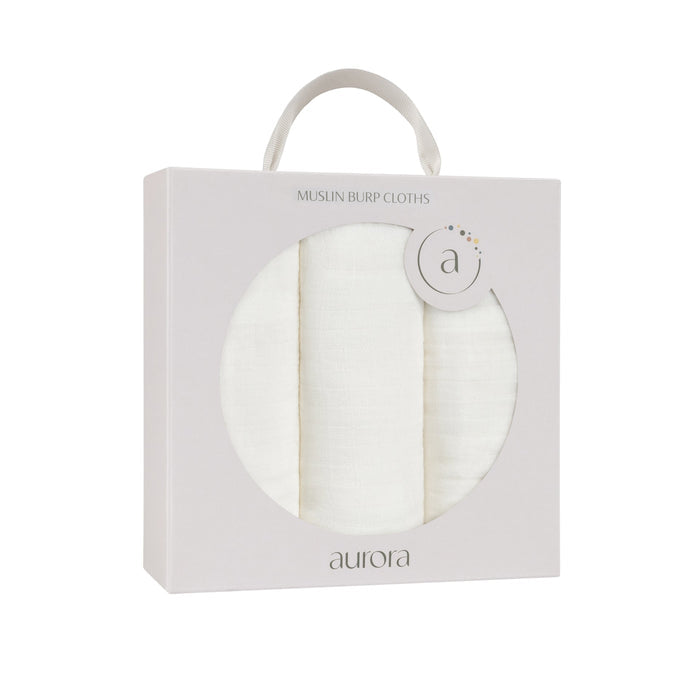 Aurora Classics Hypoallergenic Muslin Burp Cloth | 3-Pack