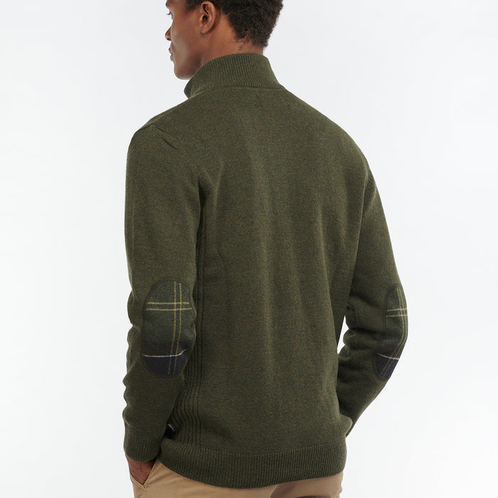Barbour - Holden Half Zip Jumper in Olive Marl - Nigel Clare