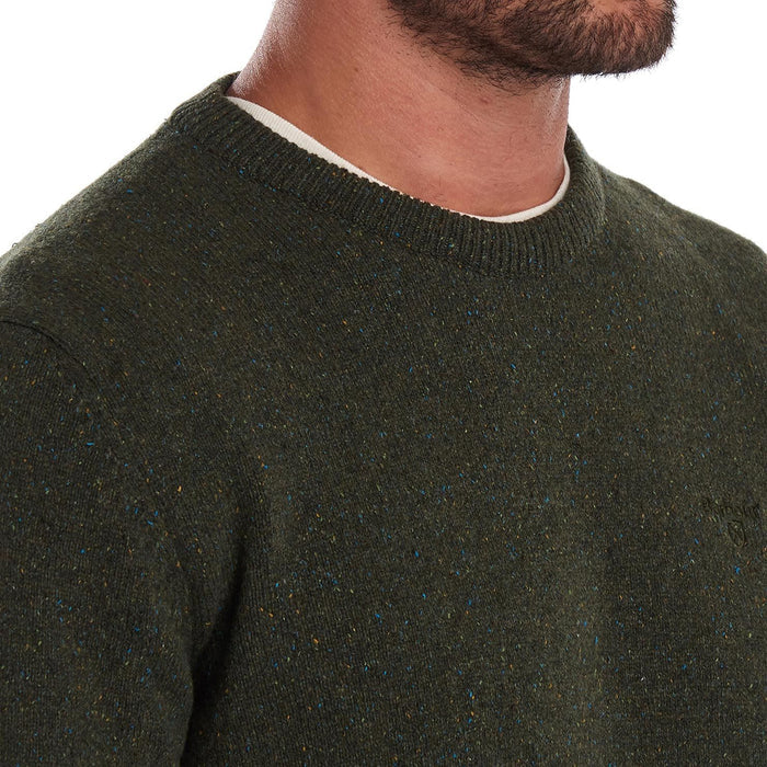 Barbour - Tisbury Crew Neck Knit Jumper in Forest - Nigel Clare