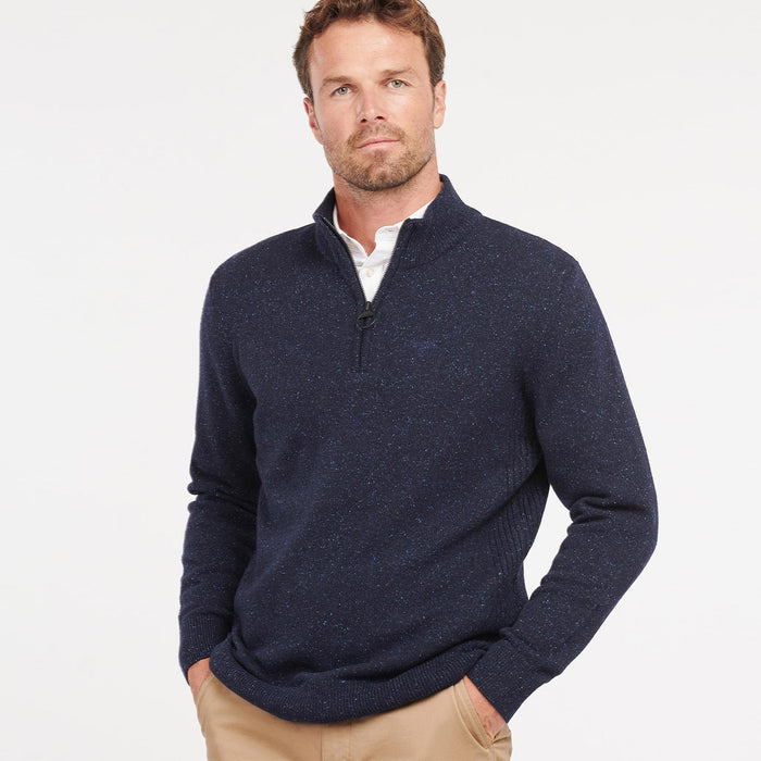 Barbour - Tisbury Half Zip Jumper in Navy - Nigel Clare