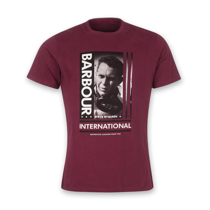 Barbour Intl - Goggles Steve McQ T-Shirt in Merlot - Nigel Clare
