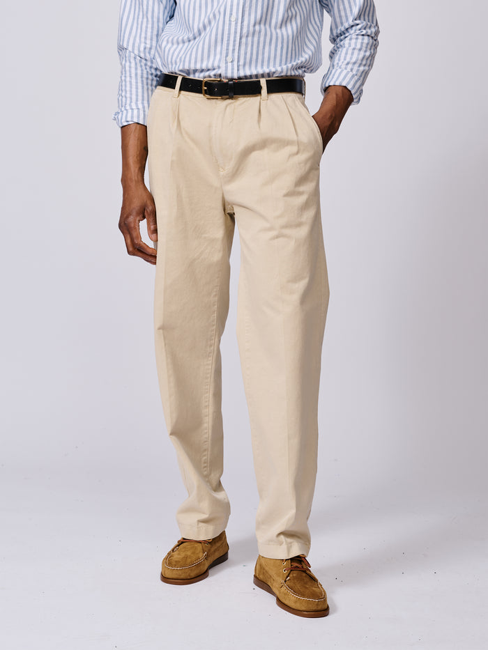 Aubin Washed Stone Barnstable Relaxed Fit Chino | Chinos