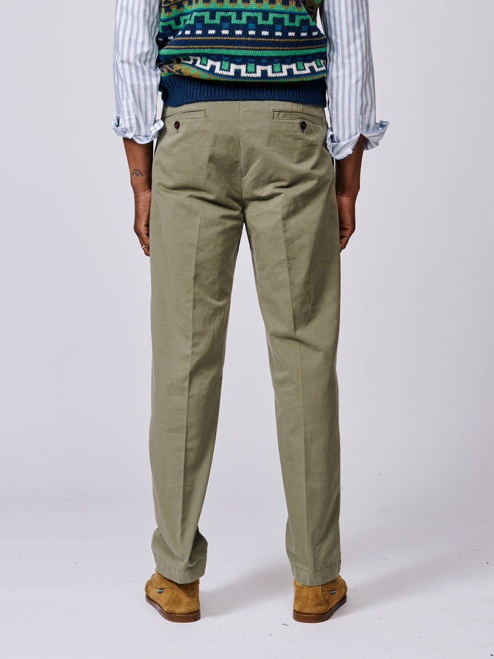 Aubin Khaki Barnstable Relaxed Fit Chino | Chinos