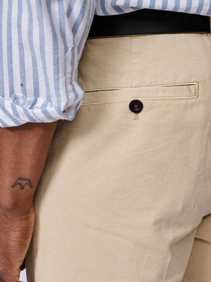 Aubin Washed Stone Barnstable Relaxed Fit Chino | Chinos