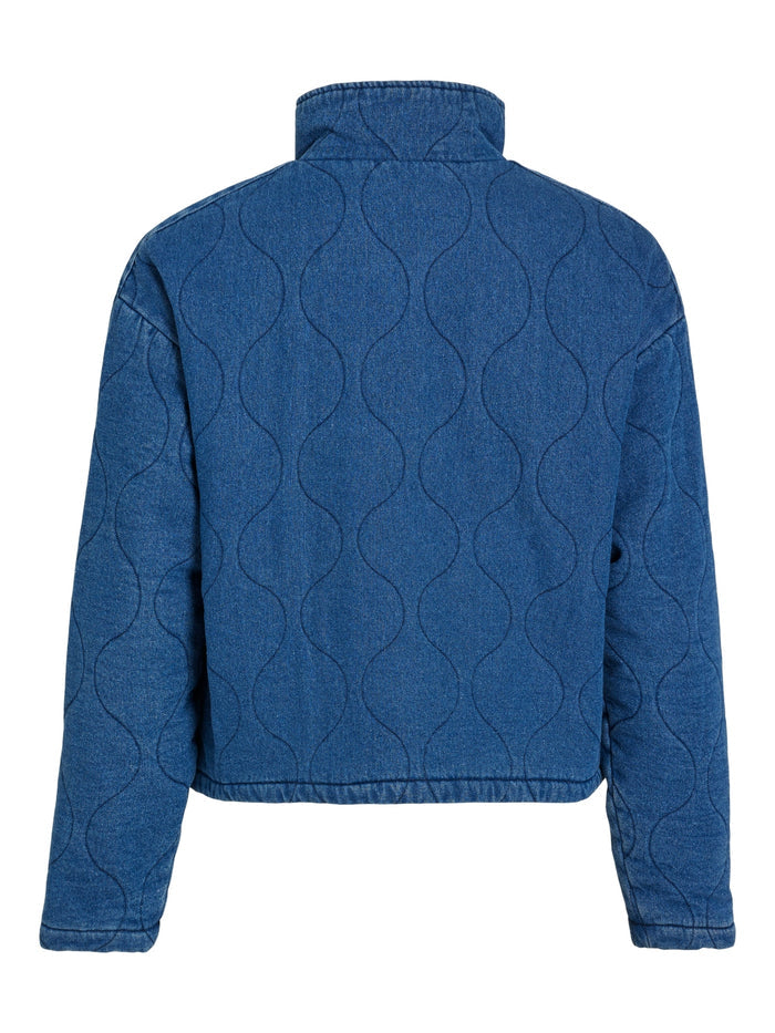 Becca Quilted Denim Jacket (Medium Blue)