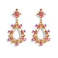 BELLE BRIDAL EARRINGS (GOLD & ROSE)